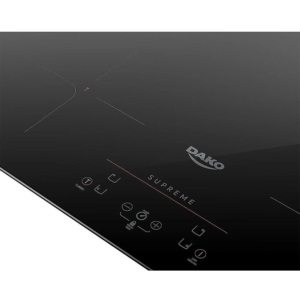 Cooktop de Indução Dako Supreme 4 Bocas Mesa Vitrocêramica Preto - 220V