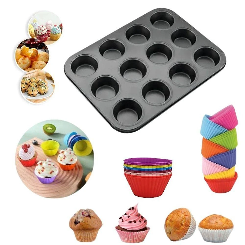 Forma para Cupcake Kit com 1 de Aço e 12 de Silicone Antiaderente Western Digital