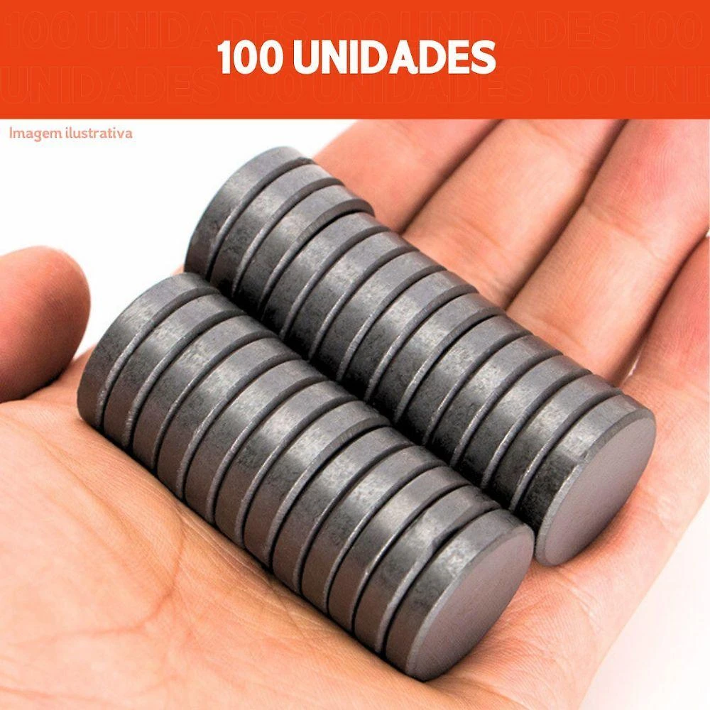 Ímã Redondo OEM Imã Kit C 100 Diversos Tamanhos Mazzal 08 10 12 14 16 18 20mm Preto