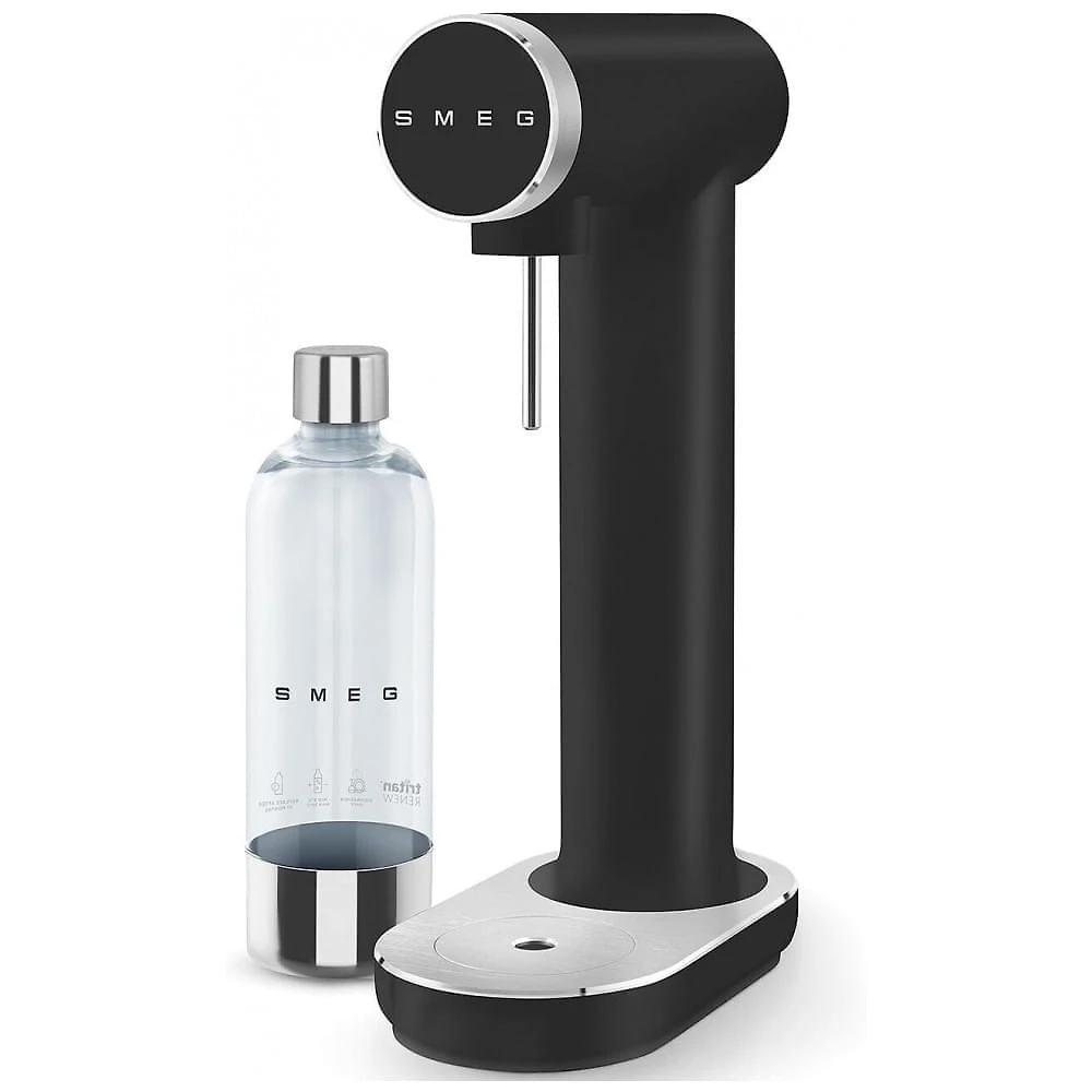 Smeg Máquina de Água com Gás Collezione 1L - Design Moderno, Controle Manual e Compatível com Cilindros CO2 60L