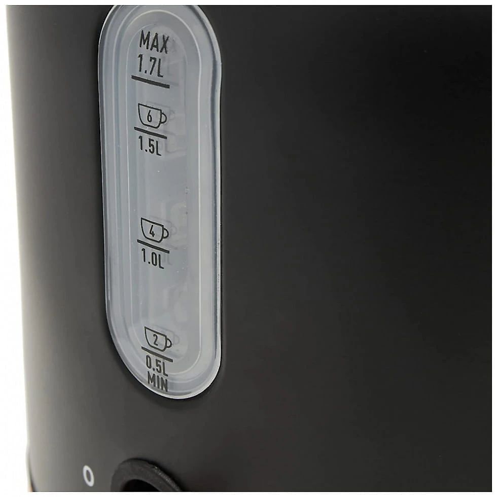 Haden 75070 Chaleira Elétrica 1.7L em Aço Inoxidável com Desligamento Automático e Termômetro Embutido, 110V 1500W, Pret...