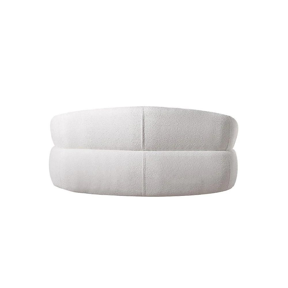 Conjunto 1 Sofá Orgânico 160cm e 2 Poltronas Base Giratória e Orgânicas Zoe Espresso Móveis Off White
