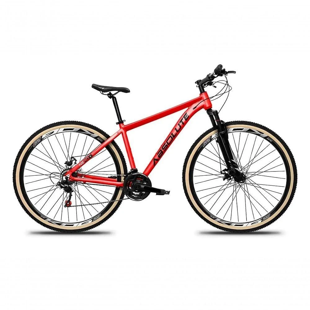 Bicicleta Aro 29 Absolute Nero 5 Alumínio 24v Freio A Disco Garfo Suspensão Mountain Bike vermelho 17