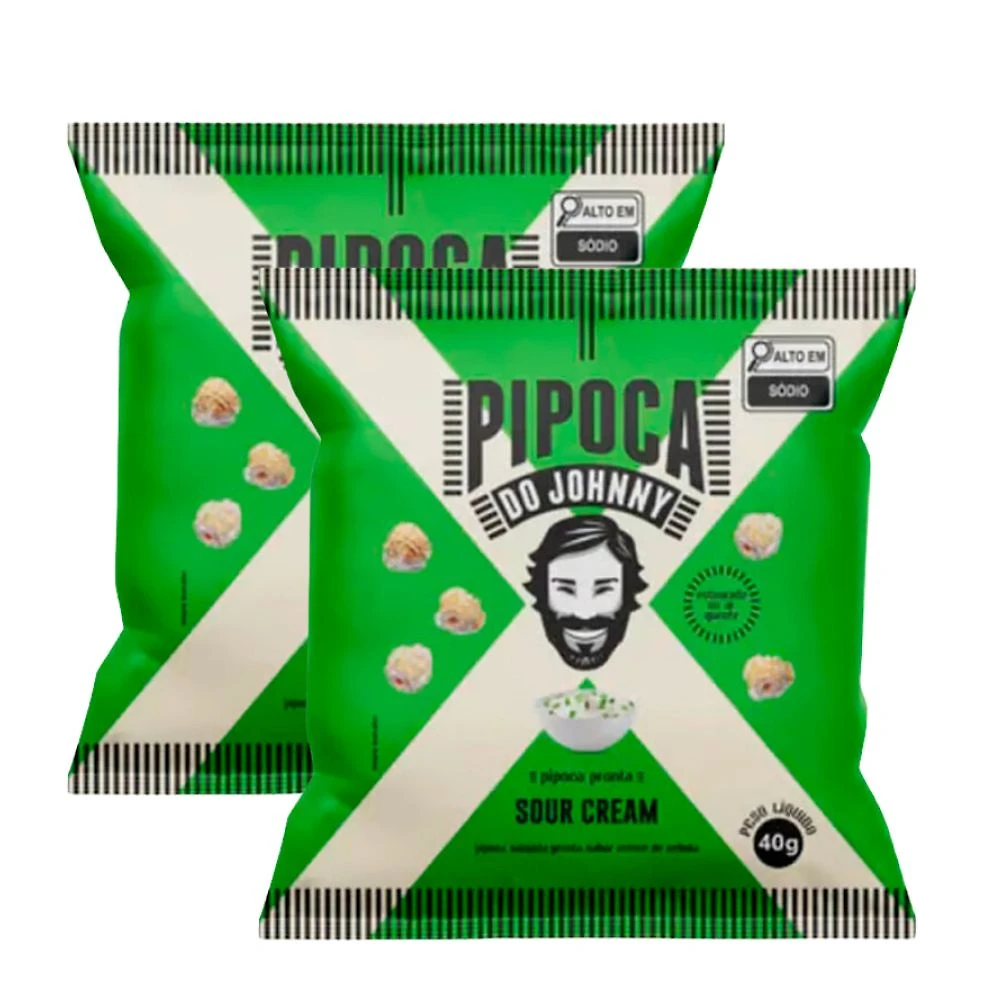 Kit 2 Pipoca Pronta do Johnny Sabor Sour Cream 40g