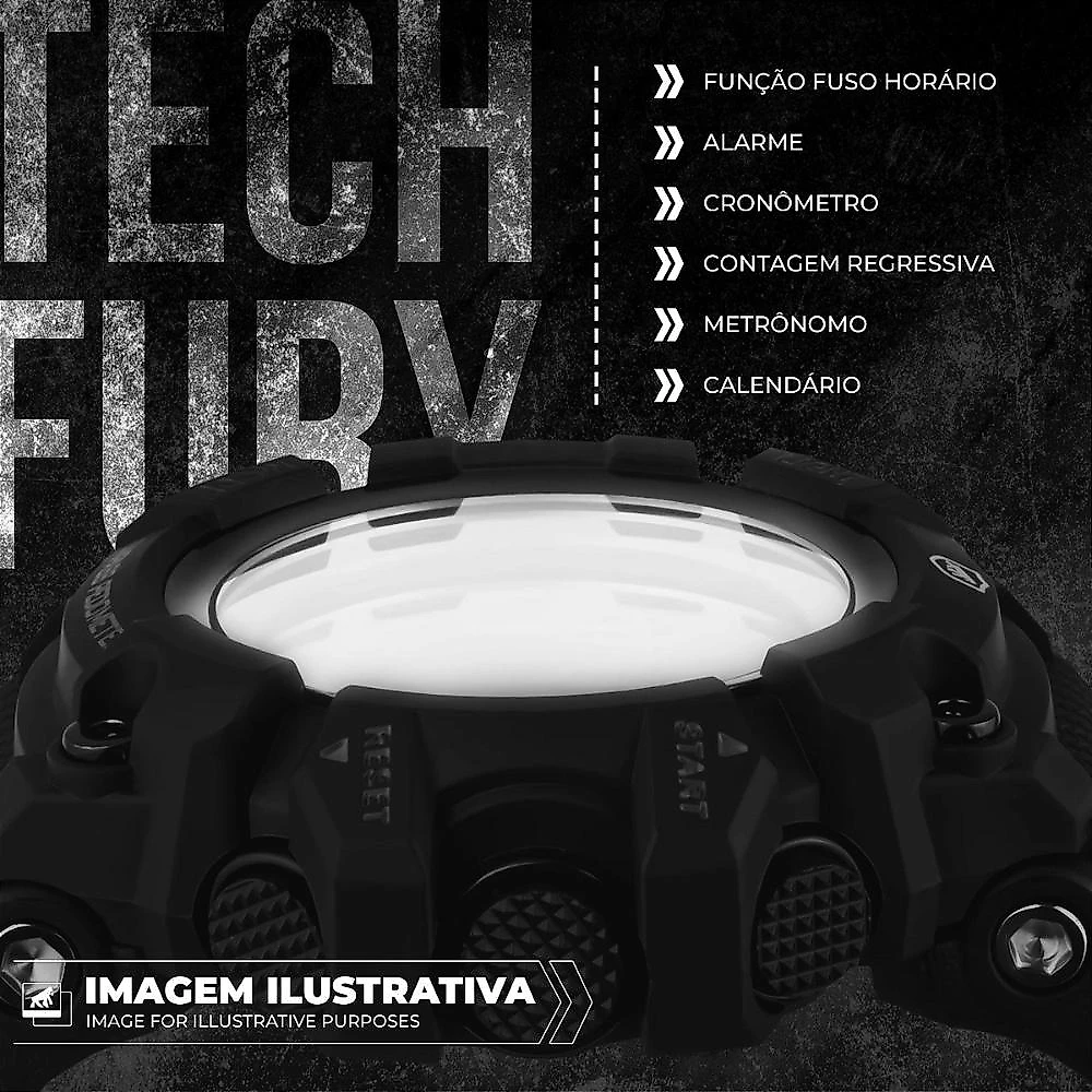KIT - Earbuds Symetric + Relógio Esportivo Tech Fury - Gshield