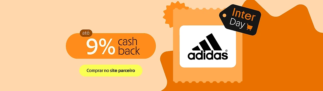 ADIDAS COM ATÉ 9% DE CASHABCK