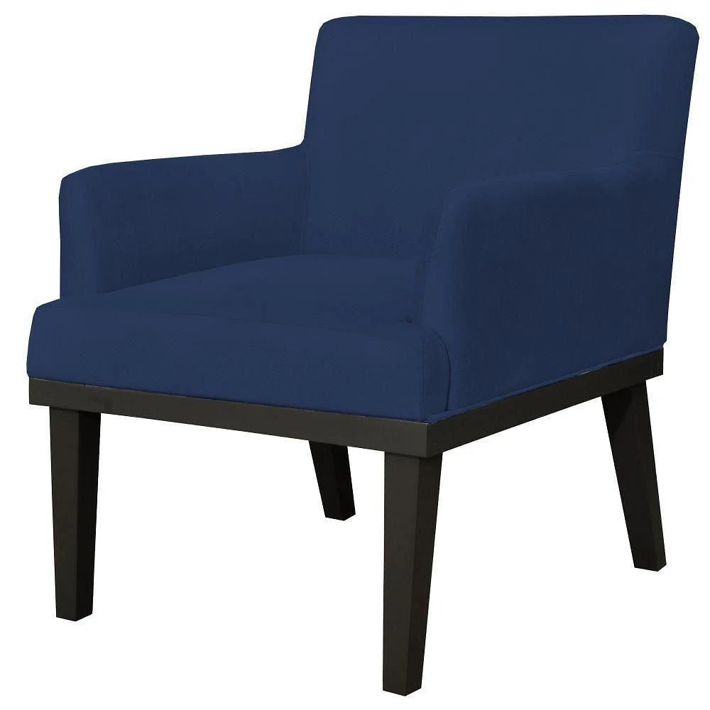 Poltrona Beatriz Suede Azul Marinho