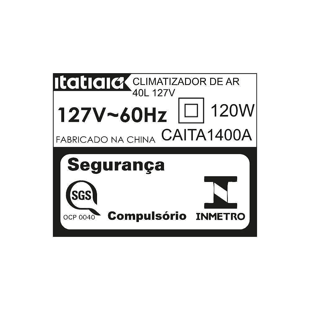 Climatizador de ar itatiaia 40l 127v caita1400a