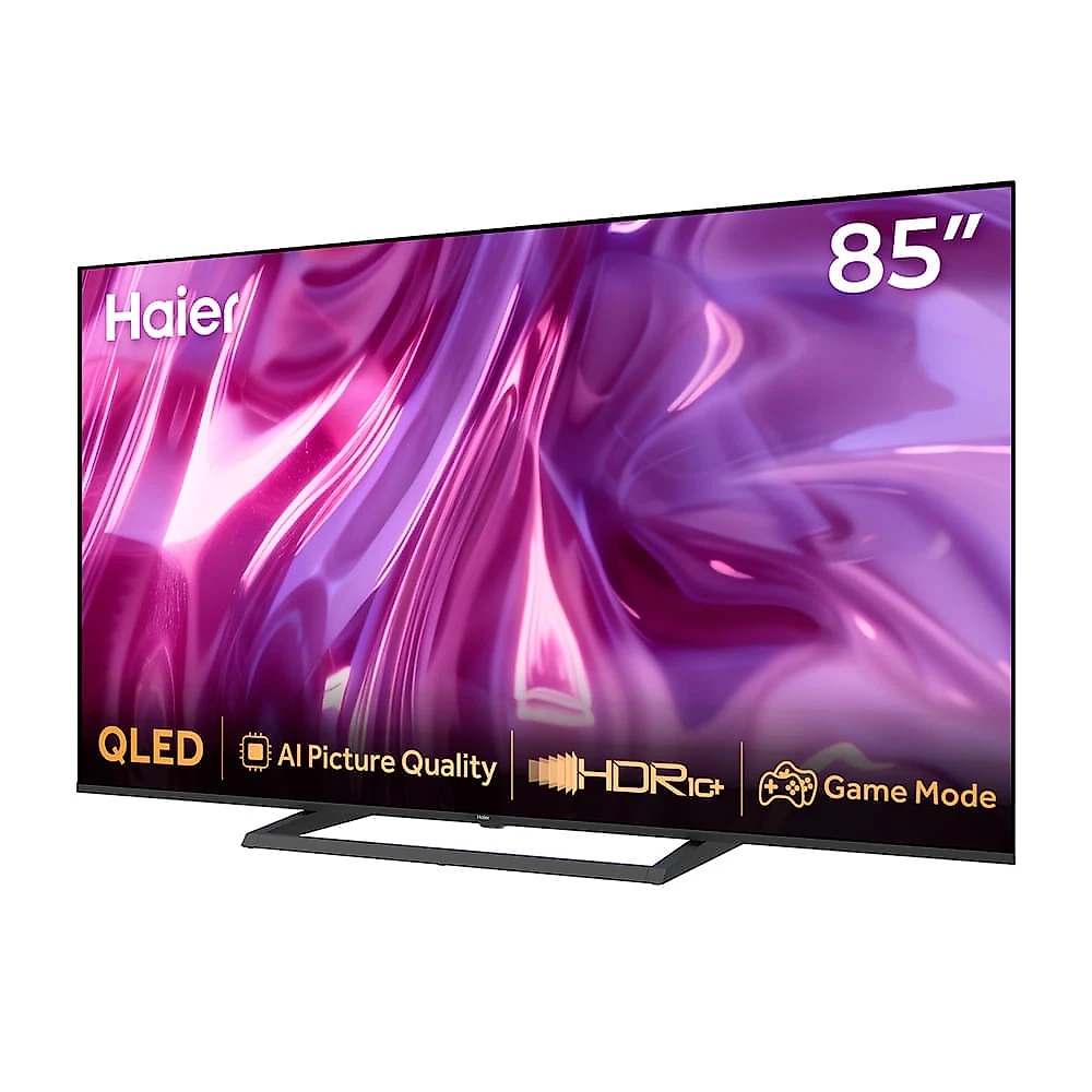 Smart TV 4K Haier QLED 85” Polegadas com 120Hz, Google TV e Wi-Fi - H85S80GUX Bivolt