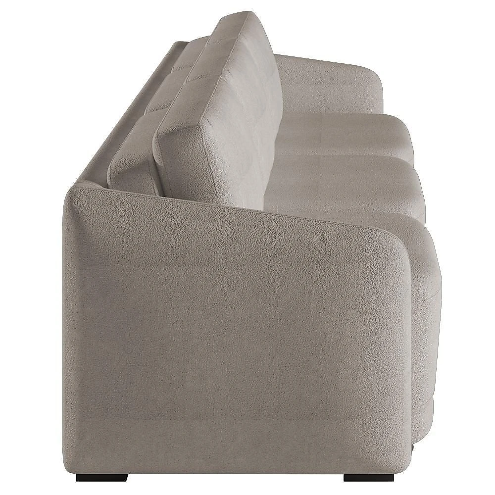 Sofá Cama Casal Para Sala 306cm Polska K04 Bouclê Bege Escuro - Mpozenato