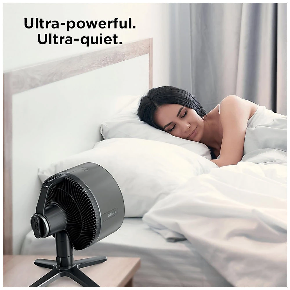 Ventilador Shark FlexBreeze TableMate portátil de mesa, indoor & outdoor, com fio e sem fio, cinza carvão, 110V