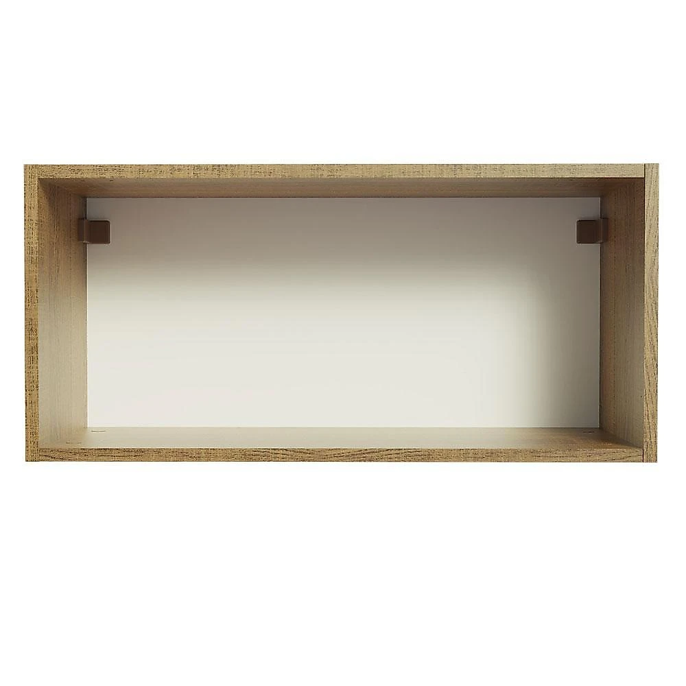 Armário aéreo de cozinha madesa stella 70 cm 1 porta basculante - rustic/branco