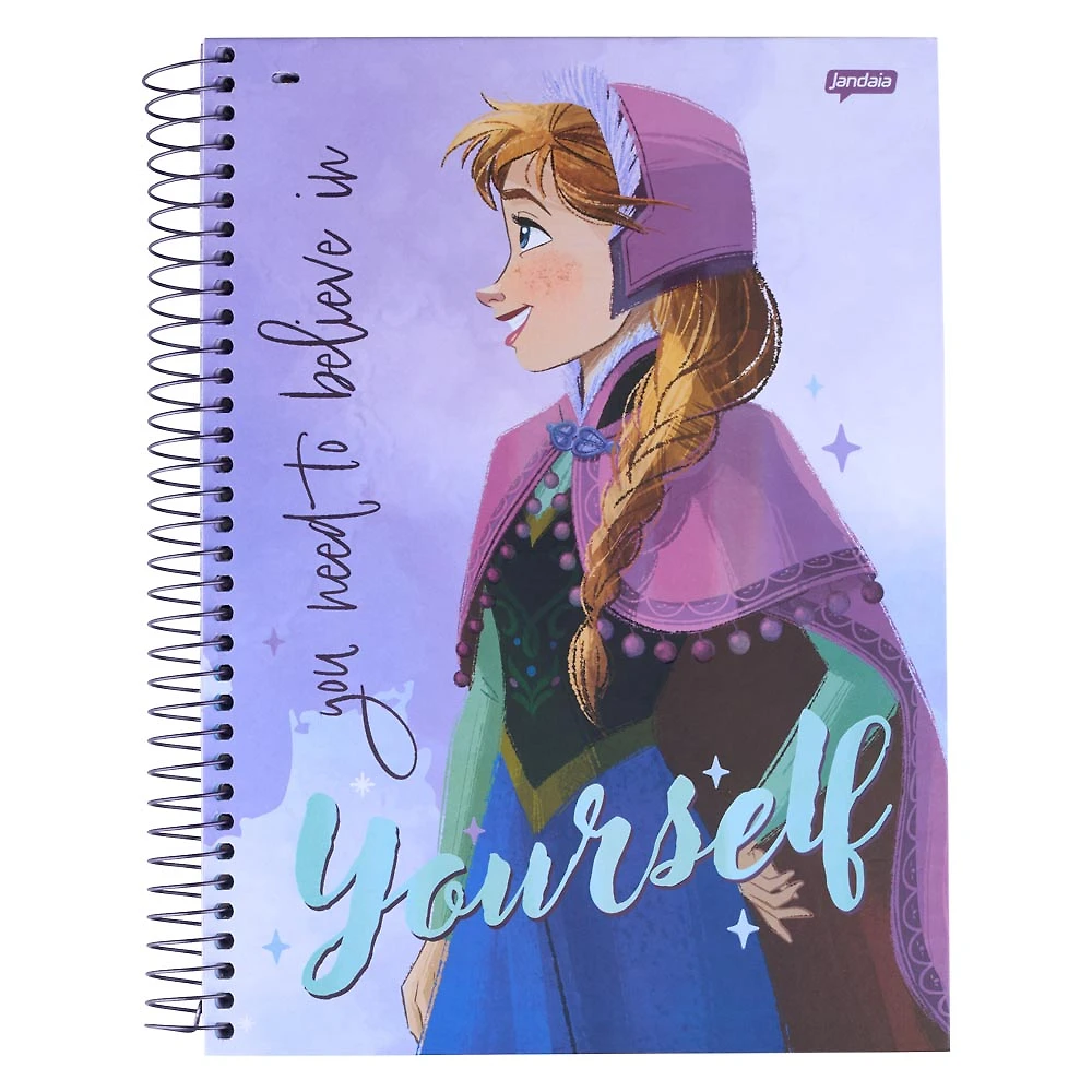 Caderno Capa Dura Universitário Frozen 10 Matérias 160 Folhas Jandaia