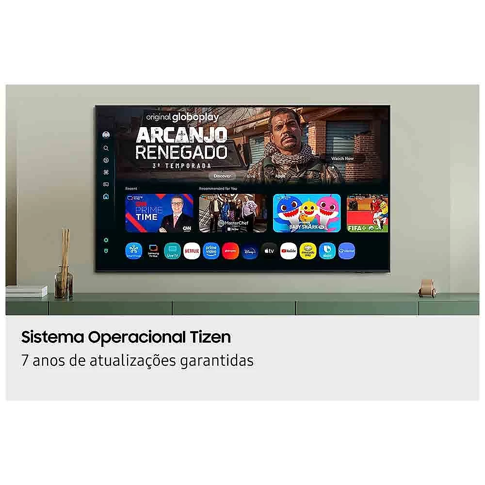 Smart TV Samsung 85" UHD 4K U8600F 2025 + Soundbar Samsung Série Q com 3.1.2 canais HW-Q600H Bivolt
