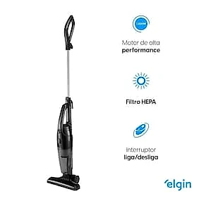 Aspirador de Pó Vertical Elgin Perfect Clean II com Filtro HEPA, Reservatório e Coletor Transparente - 1200W 110V