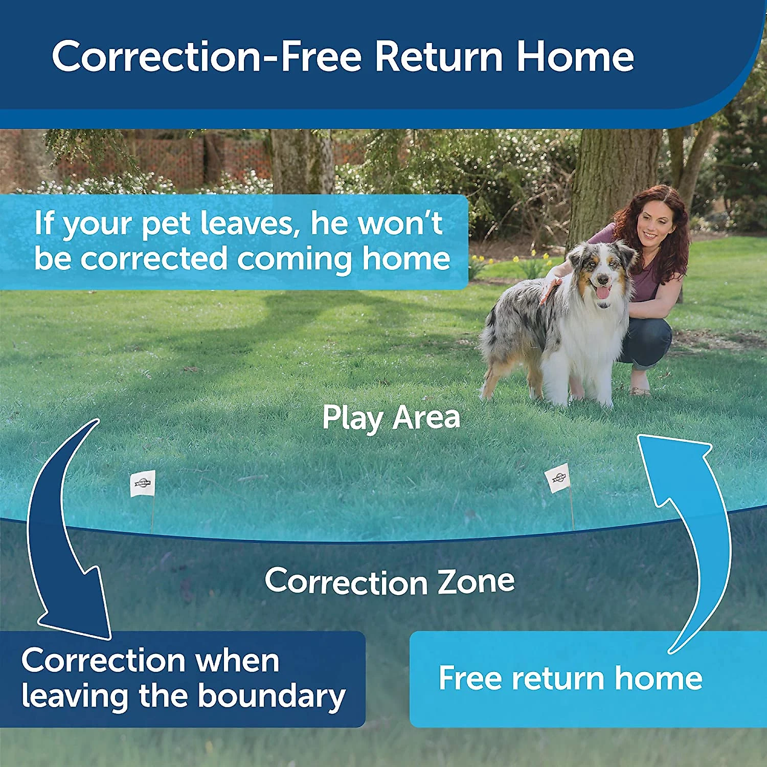 PetSafe Wireless Fence Pet Containment System Covers up to 12 Acre for Dogs over 8 lb Waterproof Receiver with Tone Static Correction From The Parent Company of INVISIBLE FENCE Brand