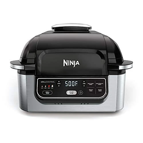 Ninja Fritadeira Elétrica Airfryer Foodi AG301 5 em 1 Preto com Prata 110V