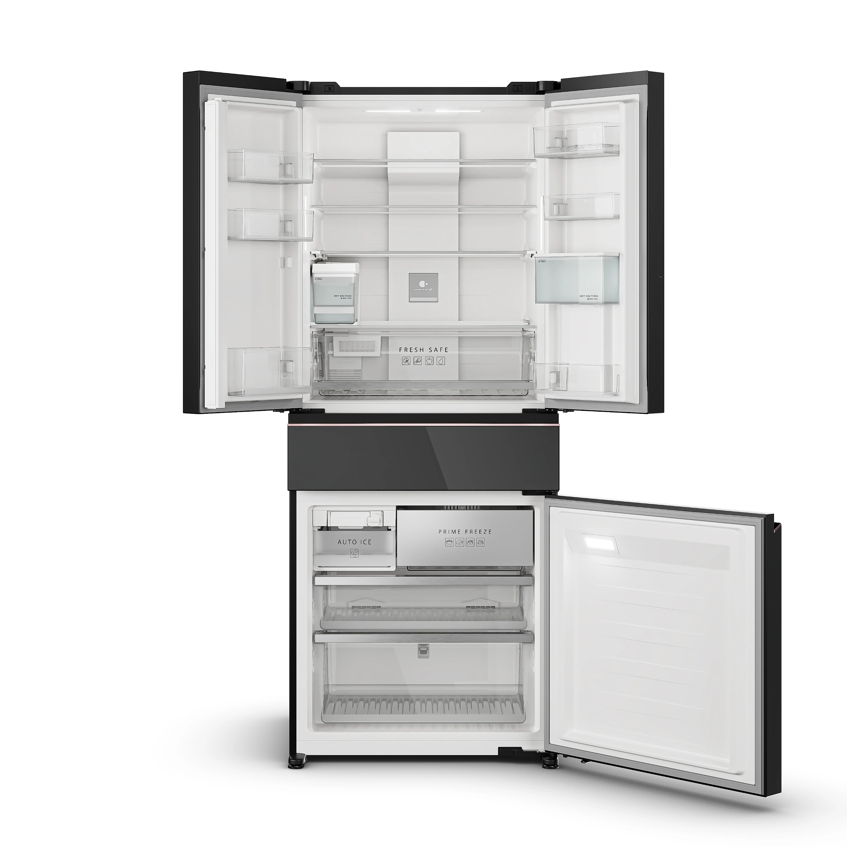 Geladeira Panasonic DB69 Prime+ edition UniqGlass French Door Frost Free 540L Inverter A - NR-DB69GVWB NR-DB69GVWBA