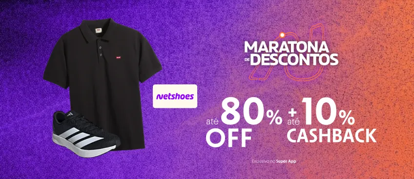 Netshoes com até 10% de cashback