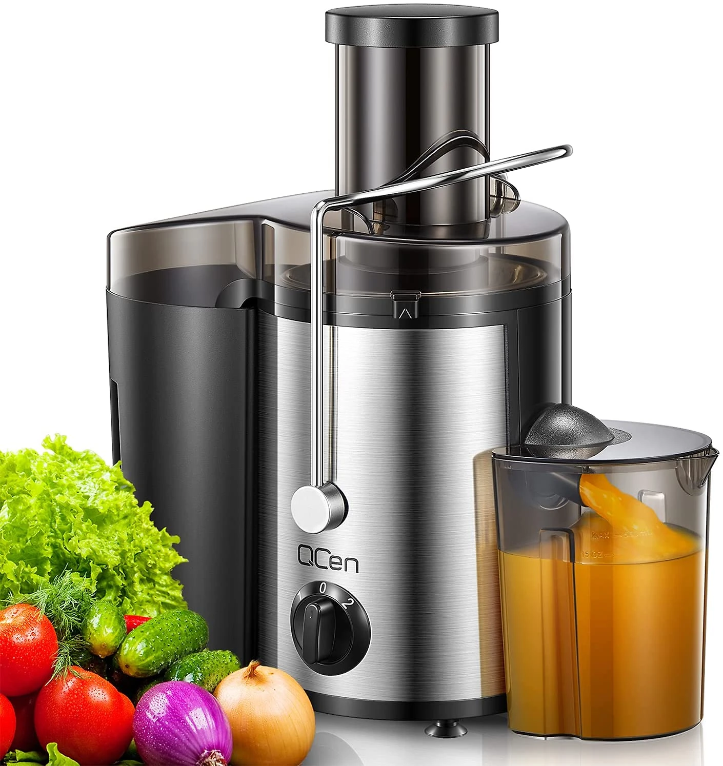 QCen Centrífuga de Frutas com 2 Velocidades Aço Inox 1