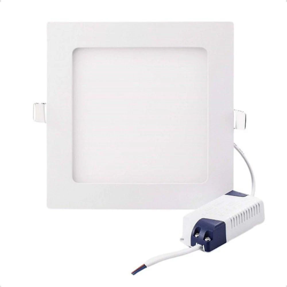 Kit 10 Painel De Led Quadrado Embutir 12w Bivolt Taschibra 6500k Frio