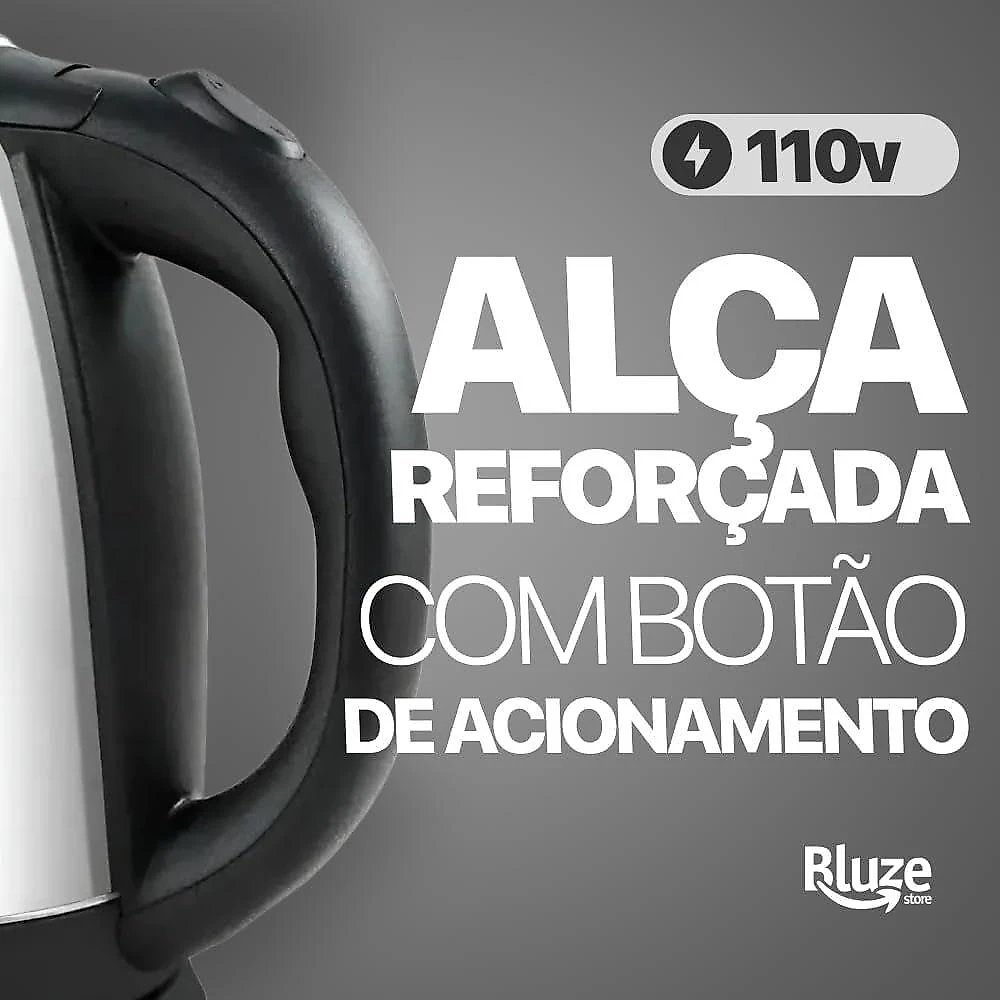 Chaleira Elétrica 2L Aço Inox Desligamento Automático 110V