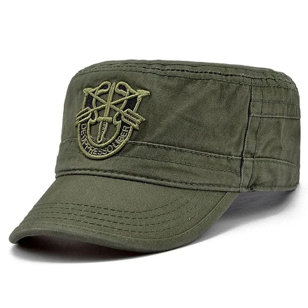 Boné Emaús Acessórios Militar de Camuflagem em Poliéster Verde Unisex