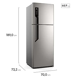 Geladeira Electrolux Frost Free TF71S Duplex Efficient com AutoSense Inox Look - 480 litros 110V