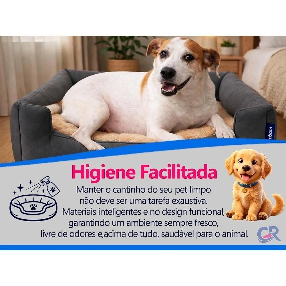 Cama Colchão PET p-Cachorro e Gato Ortobom Ortopet Brown 60X80X13 1 Unidade