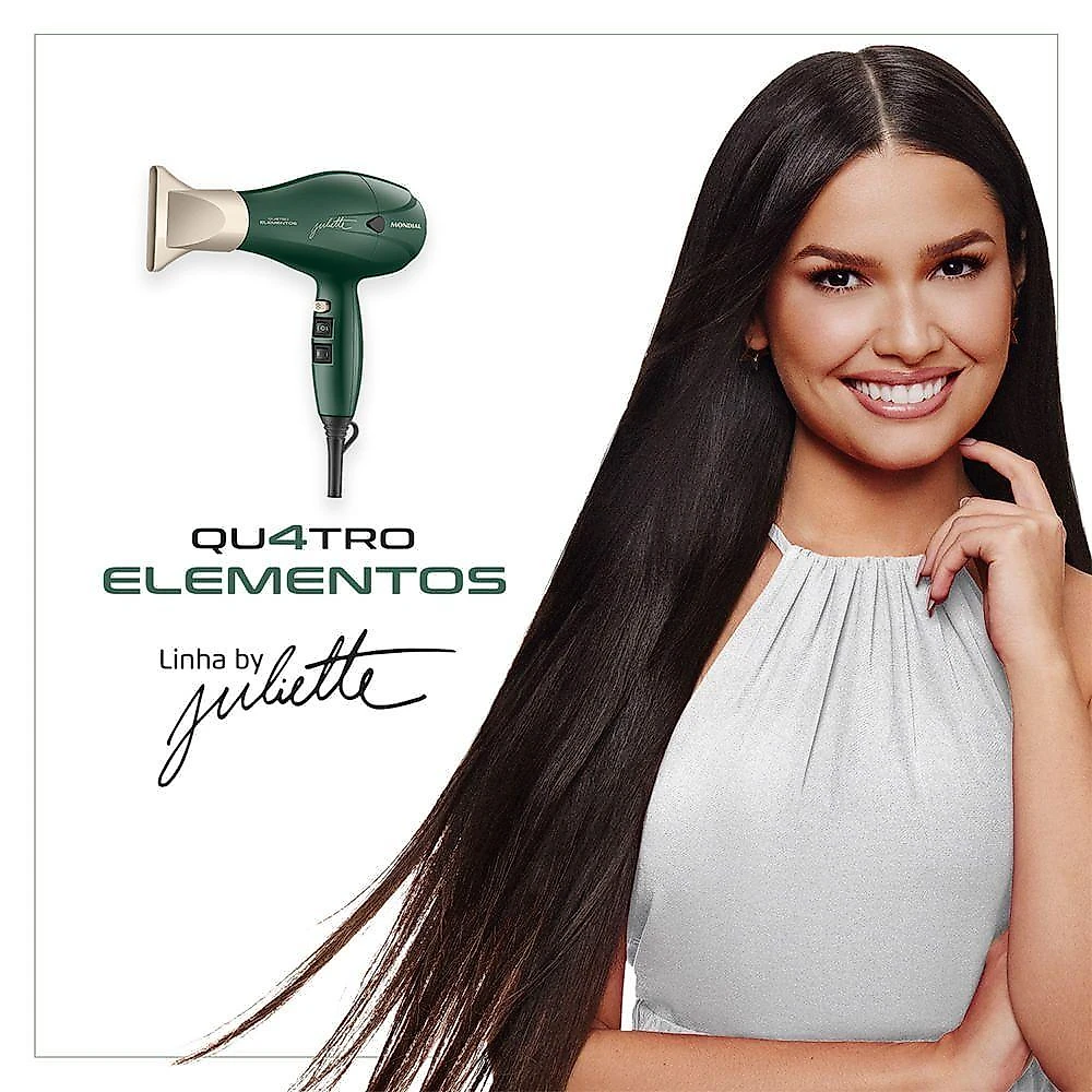 Secador De Cabelo By Juliette Mondial Verde Oliva 2000W 127V 110V