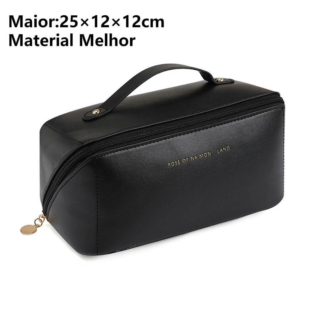 Necessaire Organizadora para Maquiagem ATP01 em PU com Modelos Básico e Atualizado-preto OEM