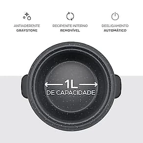 Panela Elétrica de Arroz Wap WRC1000 5 Xícaras – Preto/Cinza 110V