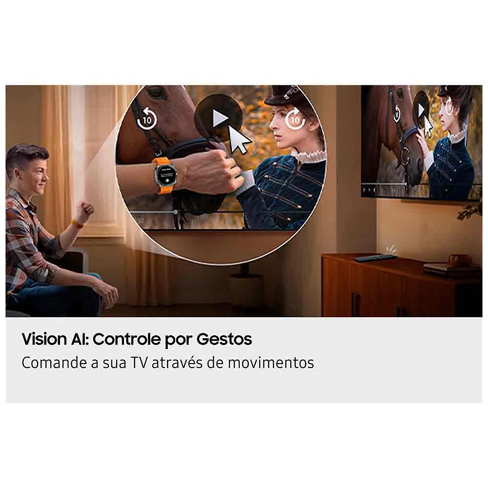Miniatura Smart TV Samsung 75" Polegadas QLED 4K Q7F 2025, Processador com AI e Alexa Integrada Bivolt