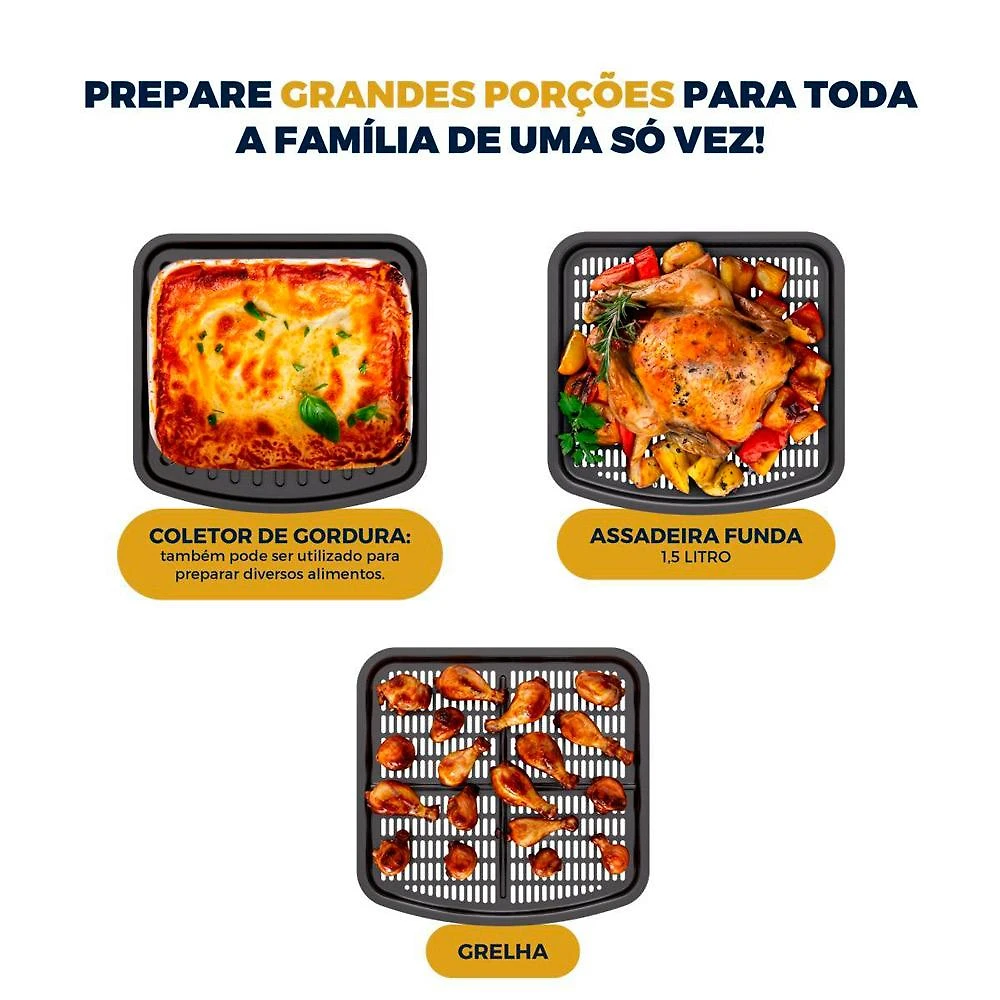 Miniatura Fritadeira Air Fryer BAF11A Britânia Preta 127V Preto - 127V
