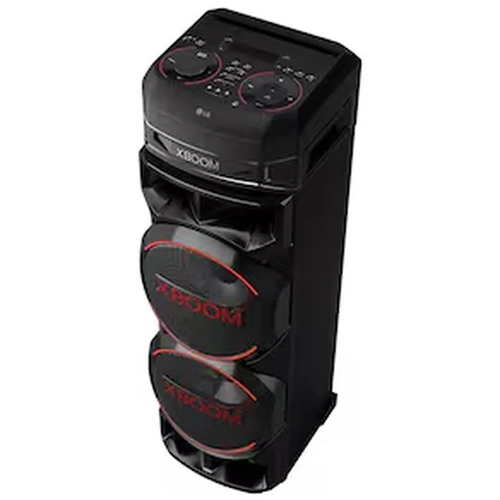 Torre de som lg xboom rnc9 com bluetooth, karaokê, entradas de microfone, guitarra e alto-falantes duplos