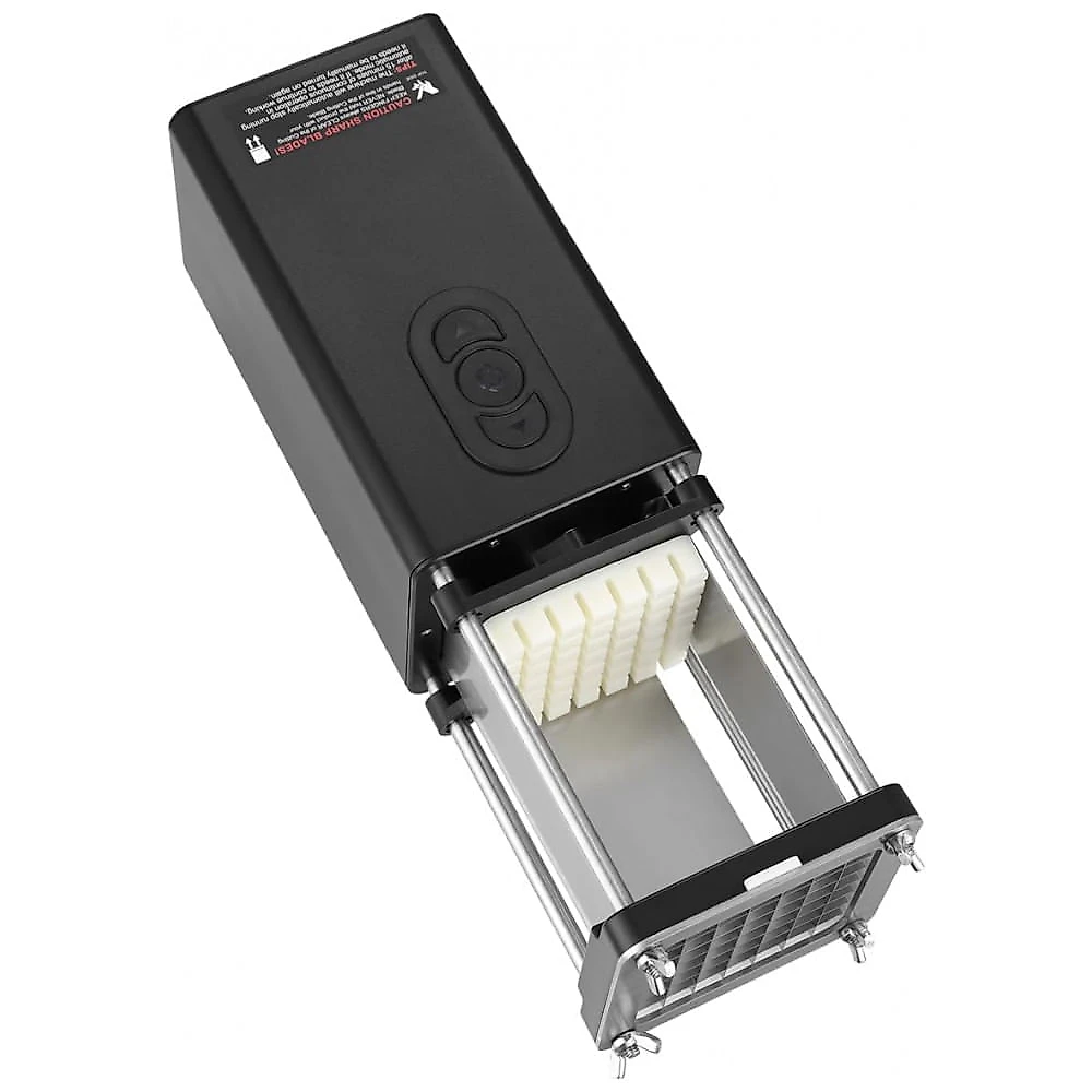 Cortador Elétrico de Batata Frita VEVOR F300 Preto 2 Lâminas Inox Removíveis 110V