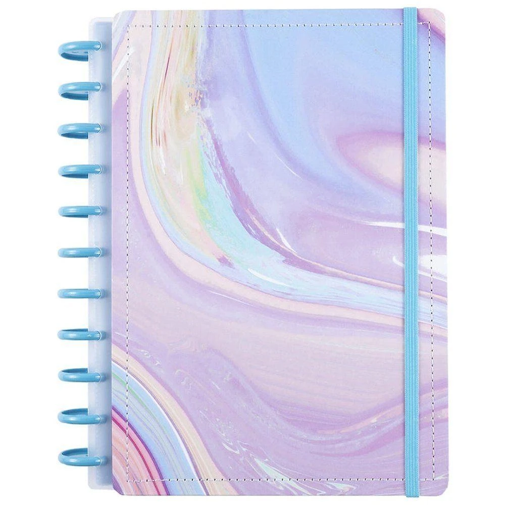 Caderno de Disco Algodão Doce Médio m Reposicionável Capa Dura com Elástico