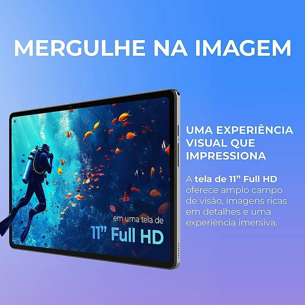Tablet Positivo Vision TAB 11 Com Capa E Caneta 4GB RAM 128GB 4G Tela 11” Full HD Octa-core Preto