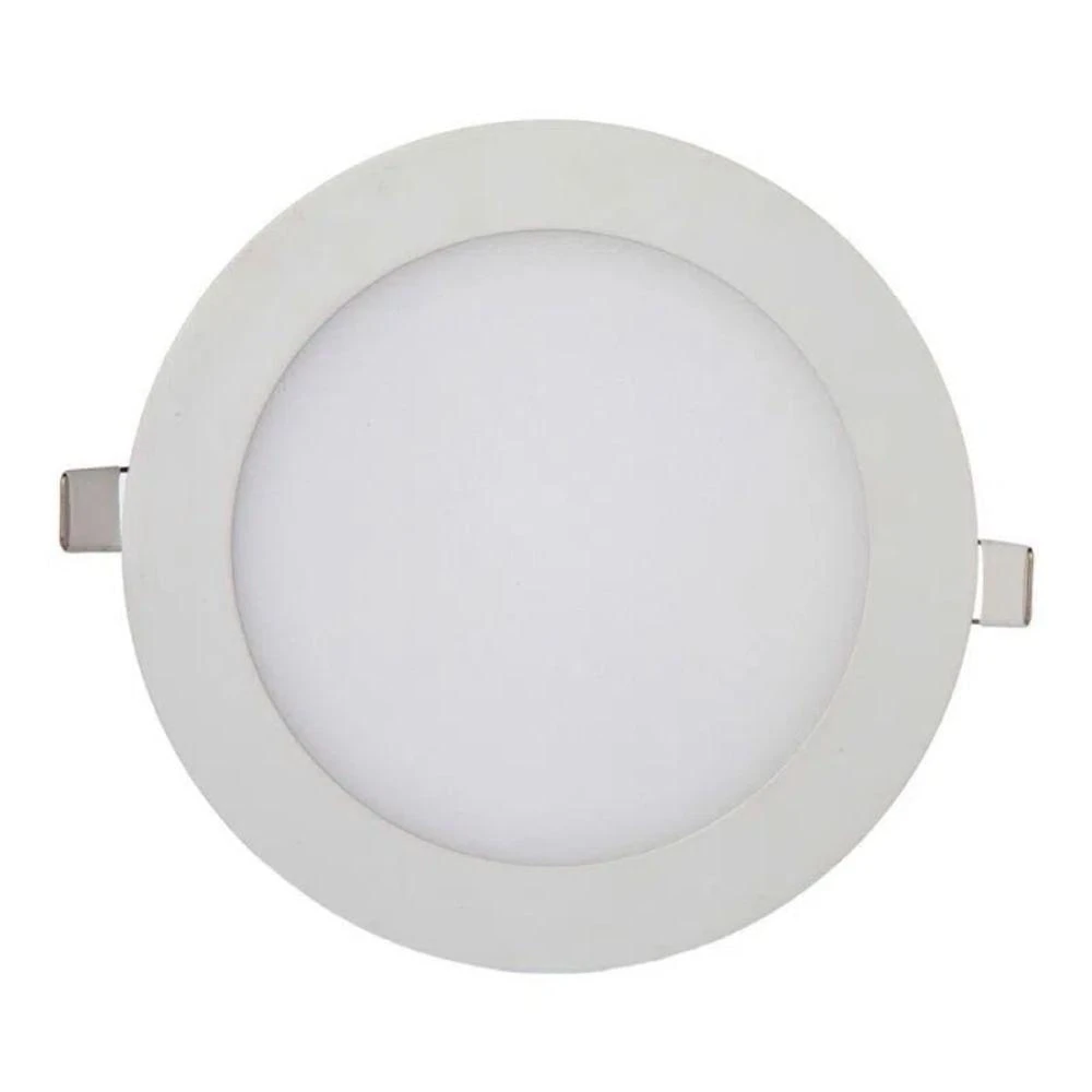Kit 4 Painéis Led Embutir 12w Redondo Branca Morna 3000k