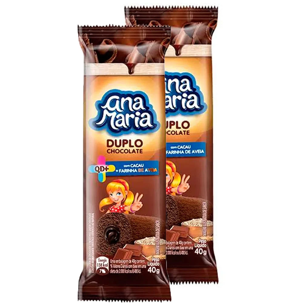 Bolinho Ana Maria Duplo Chocolate 40g | Kit com duas unidades