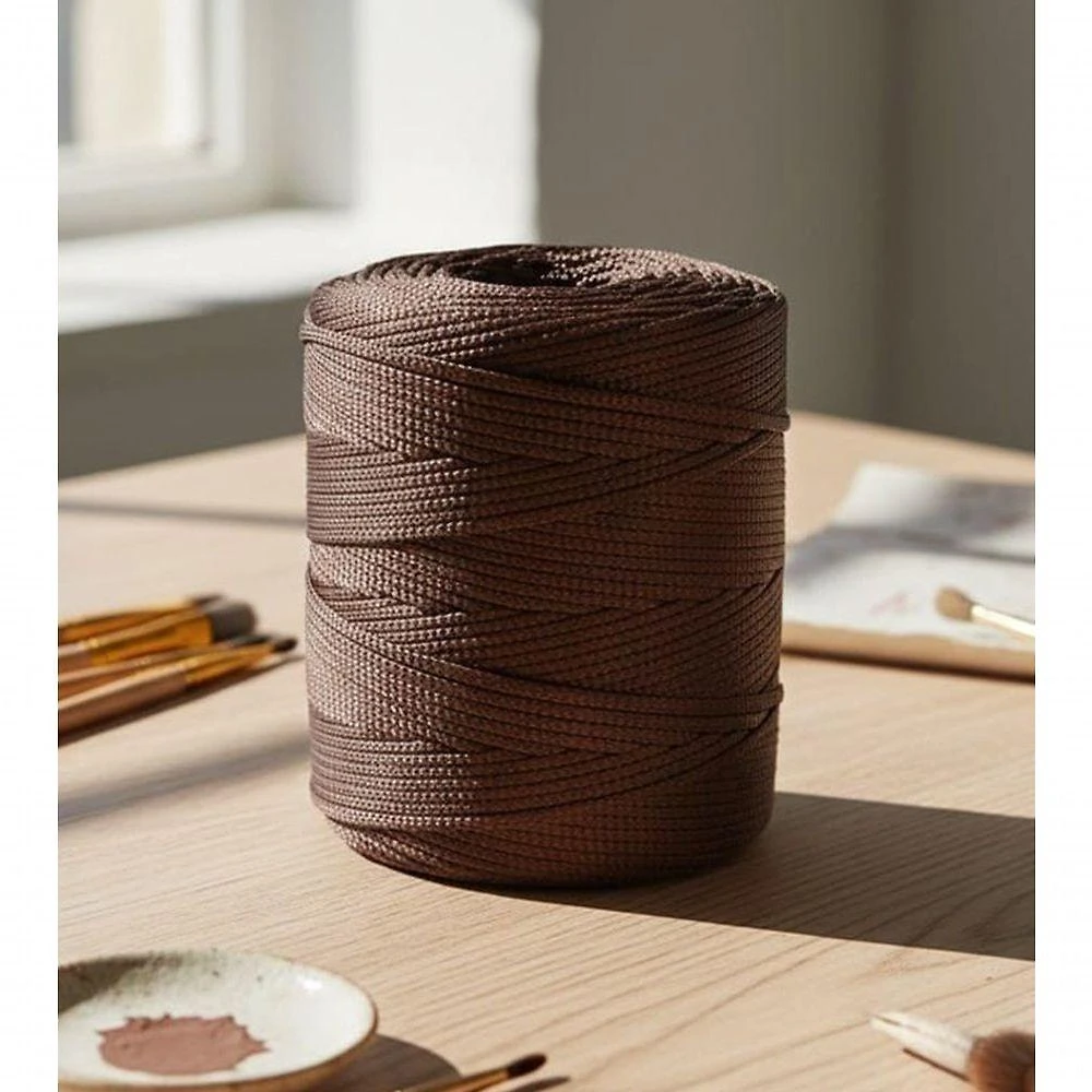Fio para Artesanato Fio Náutico Premium 100% Poliéster Marrom 500g