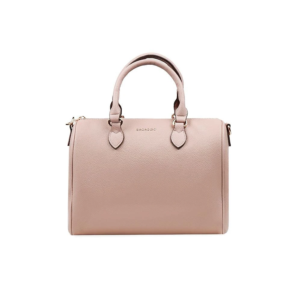 Bolsa baú feminina executiva pequena com alça longa premiere nude p
