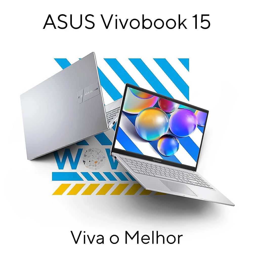 Notebook Asus VivoBook 15, 13ªGer, IntelCore i5, 8GB, 512GB SSD, W11 Home, 15.6'' FHD, Cool Silver - X1504VA-NJ1740W Bivolt