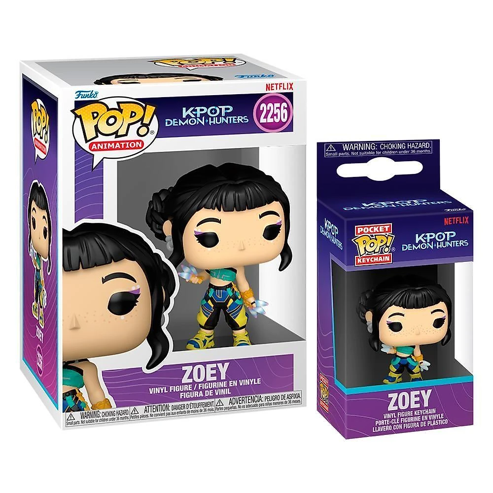 Kit Boneco Funko Pop! Guerreiras Do K-pop - Zoey+ Chaveiro