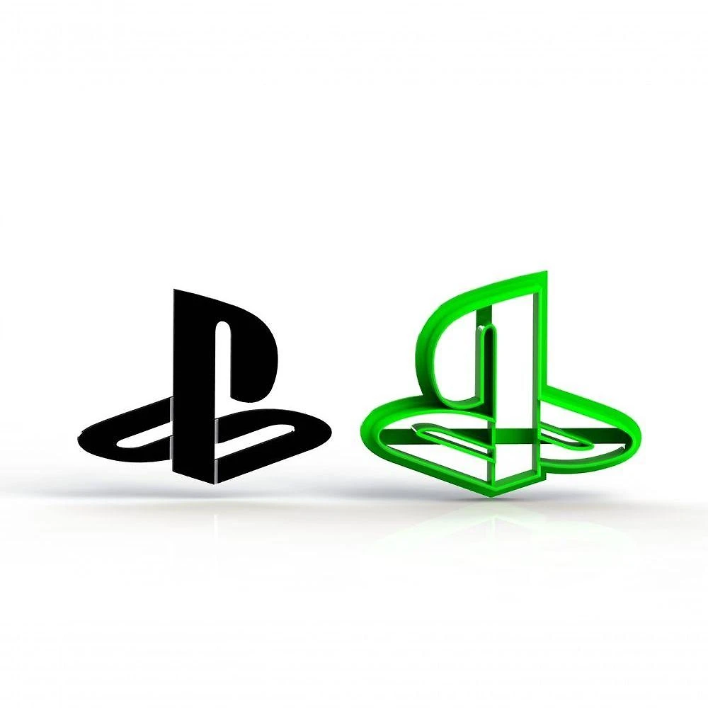 Cortador Logo Playstation Plástico PLA 7CM HB Formas e Cortadores