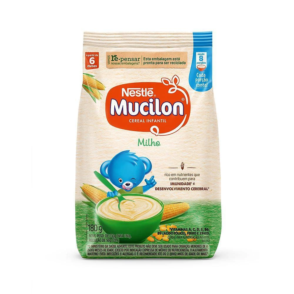 Mucilon Milho Cereal Infantil Sachê 180g