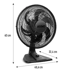 Ventilador de Mesa Arno Essential 40cm 6 Pás 140W Grande Vazão de Ar 110V
