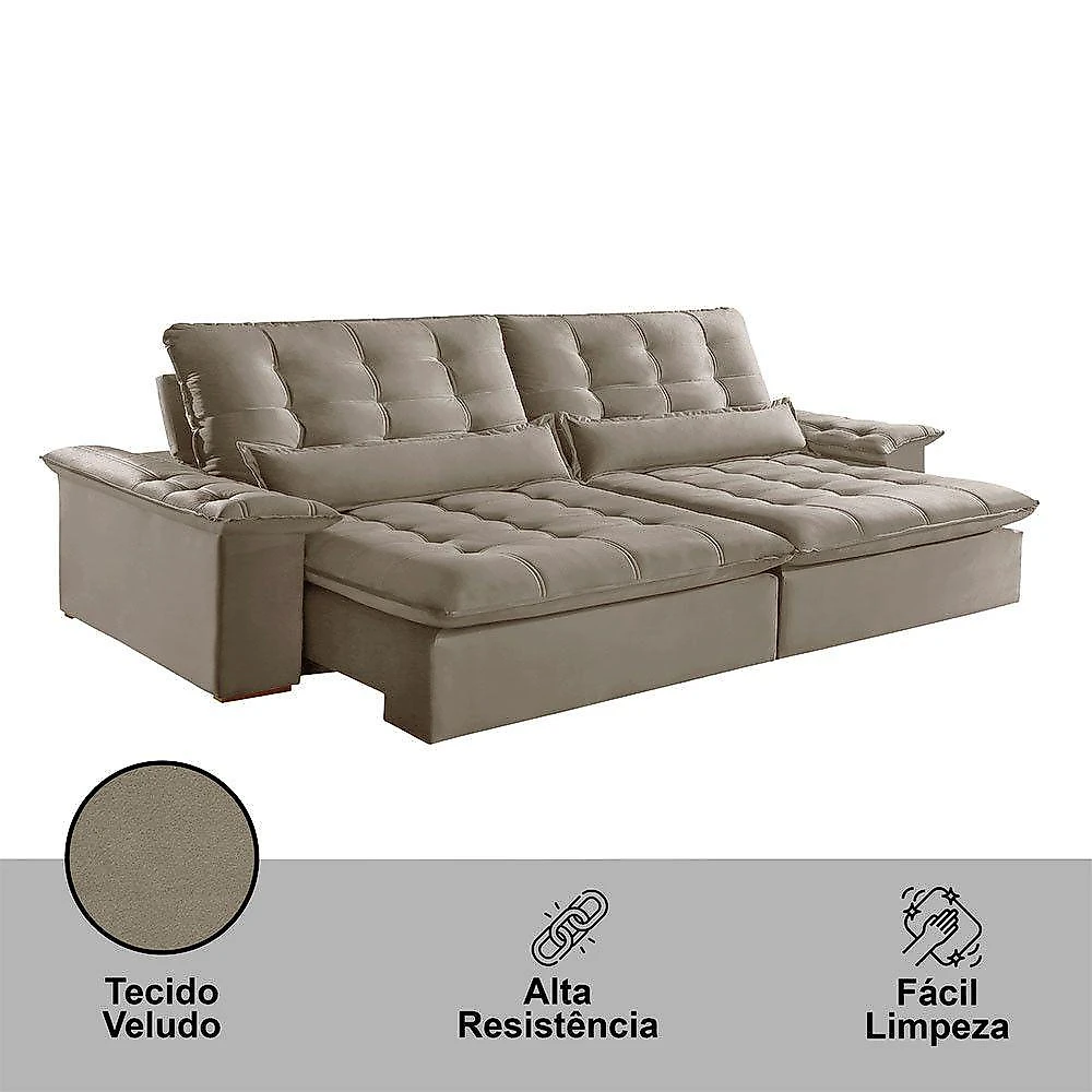 Sofá Victory Veludo 2 Módulos De 100cm B25cm Meu Sofá Online B002 Veludo Capuccino