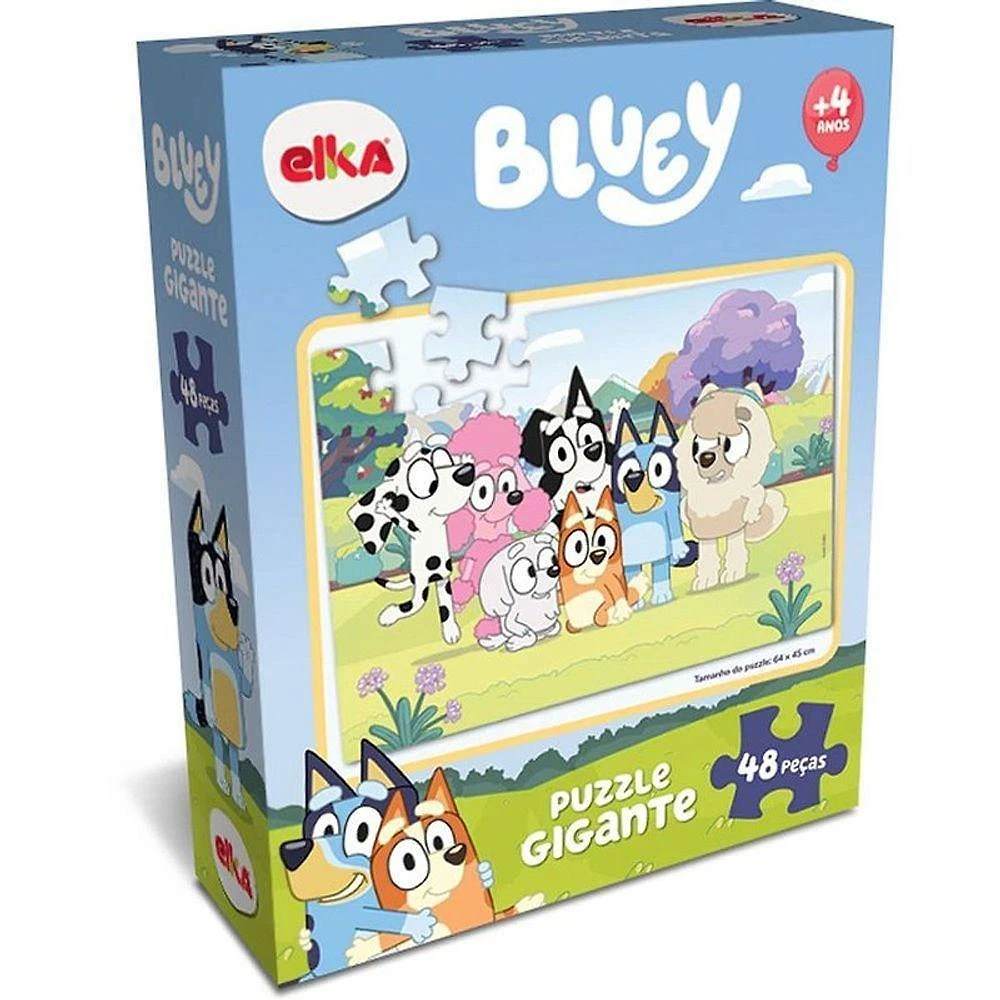Quebra-cabeça Gigante Bluey 48 Peças Cartonado Colorido Elka