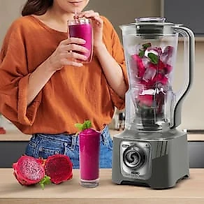 Liquidificador Arno Power Max XXL LN87 2200W* Jarra 2,25L 6 Lâminas Powelix Cinza 110V